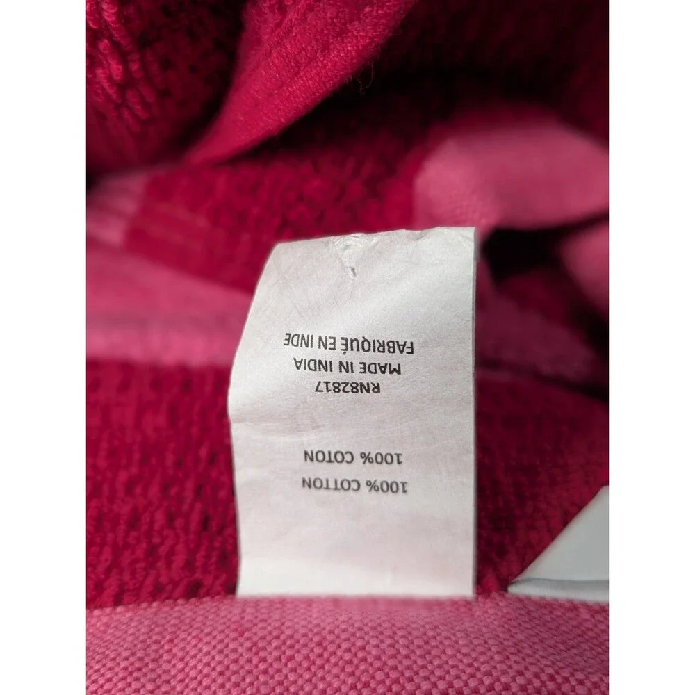 New Lacoste Pink Red Green bath towel 30in x 52in big crocodile logo